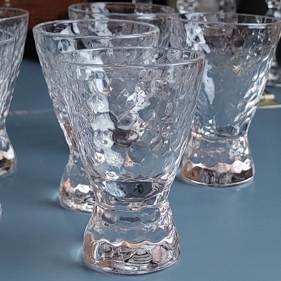 Set of 6 Epicure Collections Shot Glasses Dimpled Glass Pattern Elegant Glass - Picture 2 of 7